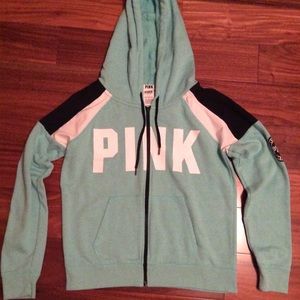 Pink VS Everyday Lounge Perfect Full-Zip in Teal